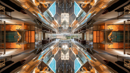 shopping glass mall buildingの素材