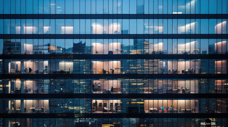 architecture cityscape office buildingの素材