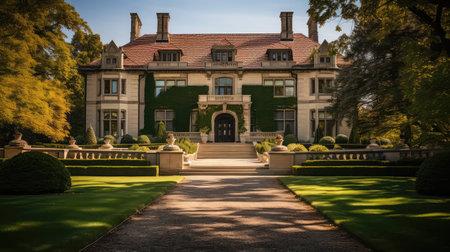 sprawling estate mansion buildingの素材