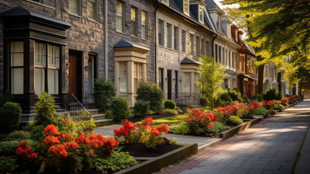 urban town townhouse buildingの素材