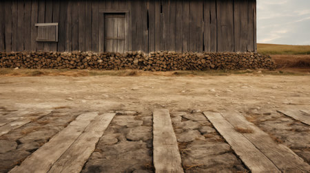 rustic floor farmhouse buildingの素材