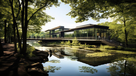 modern exterior office buildingの素材