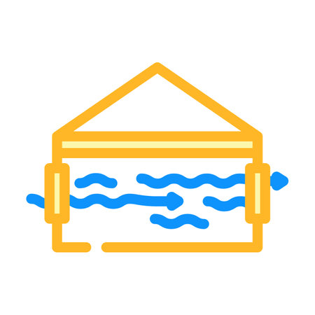 natural ventilation color icon vector illustrationのイラスト素材