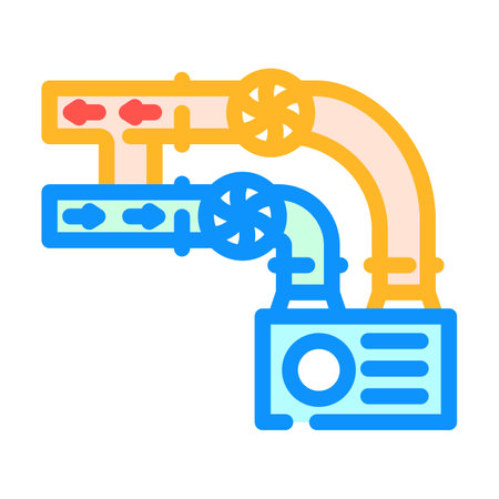 ventilation system color icon vector illustrationのイラスト素材