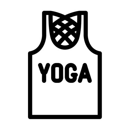 yoga top clothing line icon vector illustrationのイラスト素材