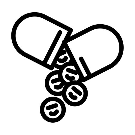 antidepressants medicines pharmacy line icon vector illustrationのイラスト素材