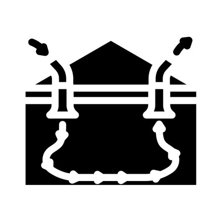 mechanical ventilation glyph icon vector illustrationのイラスト素材