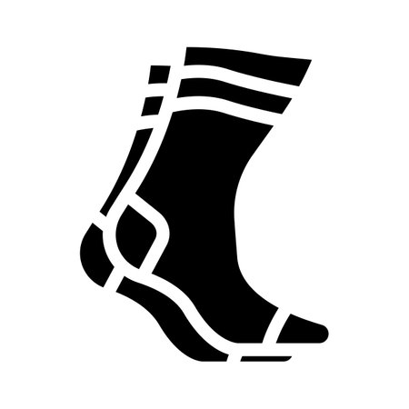 athletic socks clothing glyph icon vector illustrationのイラスト素材