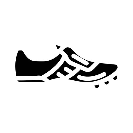 athletic shoes clothing glyph icon vector illustrationのイラスト素材