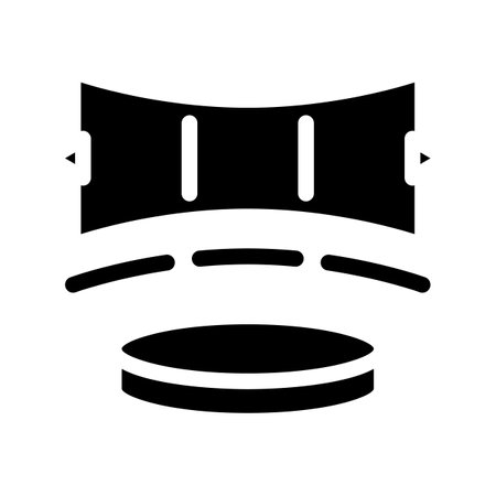 virtual stage glyph icon vector illustrationのイラスト素材
