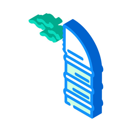 fresh air intake ventilation isometric icon vector illustrationのイラスト素材