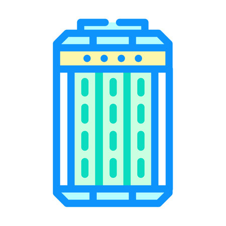 fuel rods nuclear energy color icon vector illustrationのイラスト素材
