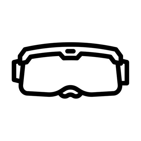goggles paintball game line icon vector illustrationのイラスト素材