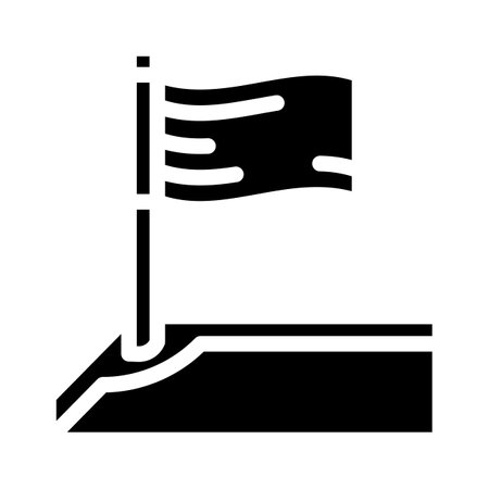 corner croquet game glyph icon vector illustrationのイラスト素材