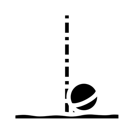 peg out croquet game glyph icon vector illustrationのイラスト素材