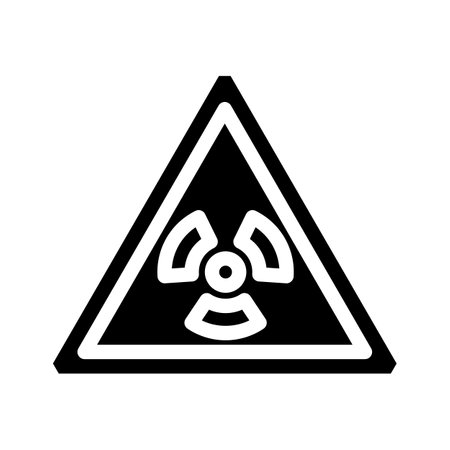 energy symbol nuclear glyph icon vector illustrationのイラスト素材