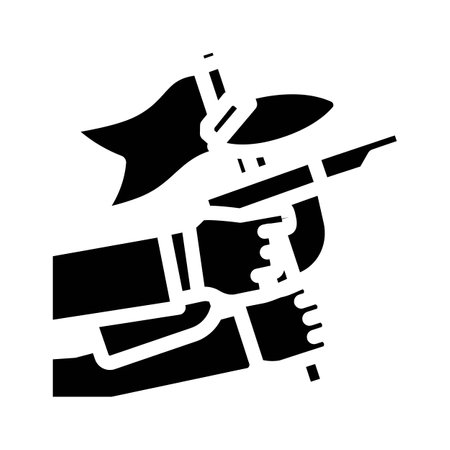 team paintball game glyph icon vector illustrationのイラスト素材
