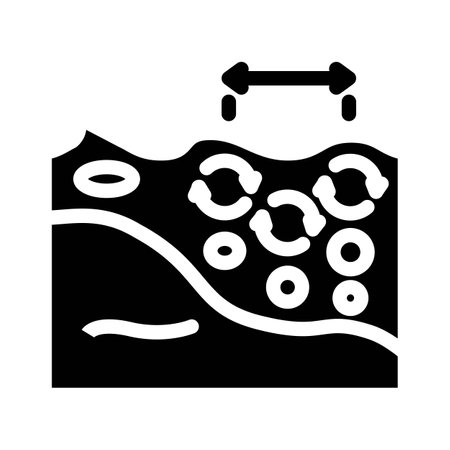 current generator tidal power glyph icon vector illustrationのイラスト素材