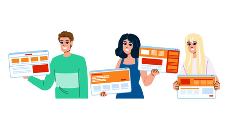 layout mockup website vectorのイラスト素材