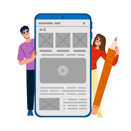 interface wireframe website vectorのイラスト素材