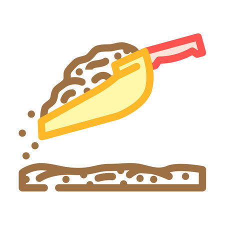 soil urban gardening color icon vector. soil urban gardening sign. isolated symbol illustrationのイラスト素材