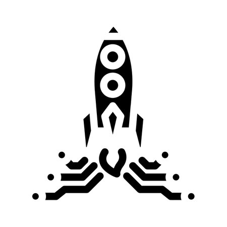 tech startup enthusiast glyph icon vector. tech startup enthusiast sign. isolated symbol illustrationのイラスト素材