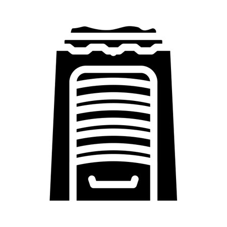 compost urban gardening glyph icon vector. compost urban gardening sign. isolated symbol illustrationのイラスト素材