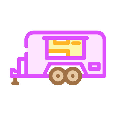 food truck street cafe color icon vector illustrationのイラスト素材