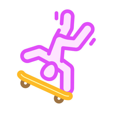 freestyle skating color icon vector illustrationのイラスト素材