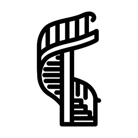 spiral staircase progress line icon vector illustrationのイラスト素材