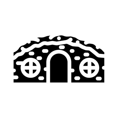 hamster house pet glyph icon vector illustrationのイラスト素材