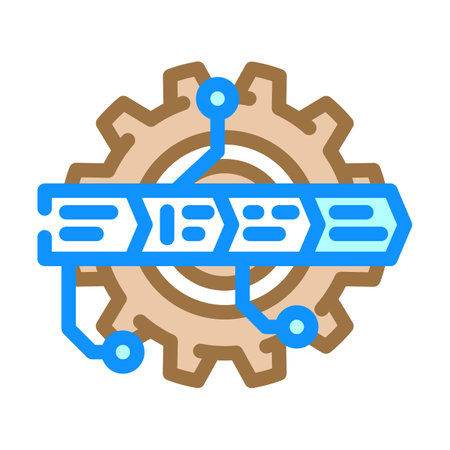 change management business process color icon vector illustrationのイラスト素材