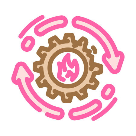 disaster recovery business process color icon vector illustrationのイラスト素材