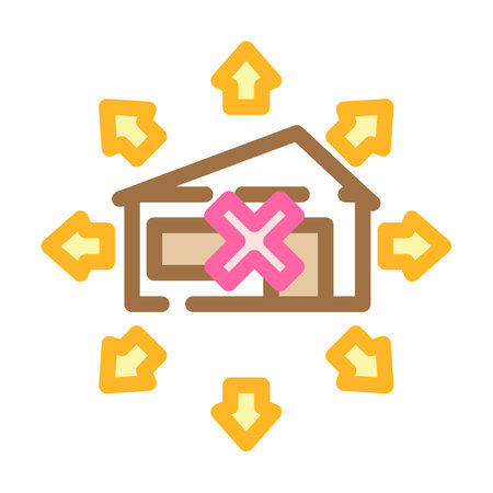 outdoor use only label product caution color icon vector illustrationのイラスト素材