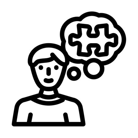 problem solving business process line icon vector illustrationのイラスト素材