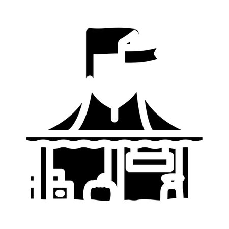 harvest fair autumn glyph icon vector illustrationのイラスト素材