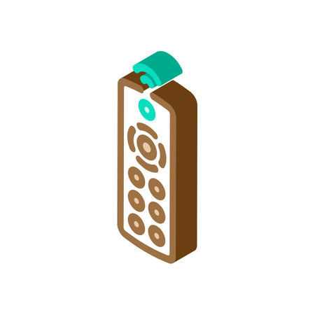 remote control label product caution isometric icon vector illustrationのイラスト素材