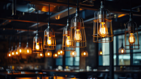 illuminated restaurant lightの素材