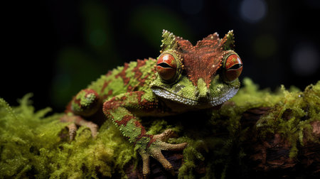 reptile mossy leaf tail geckoの素材