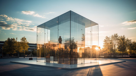 modern glass boxの素材