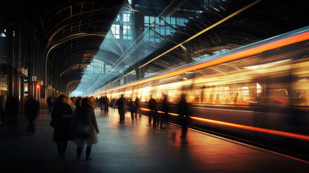 train light trailsの素材