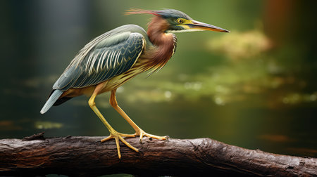 nature green heronの素材