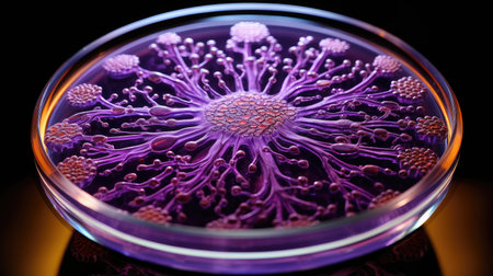 dish purple bacteriaの素材