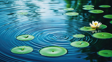 water blue green circlesの素材