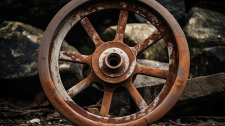 weathered metal wheel conceptの素材