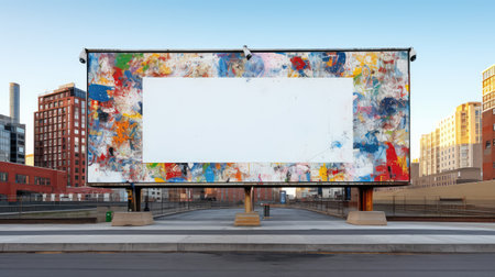 streetcolorful white billboardの素材