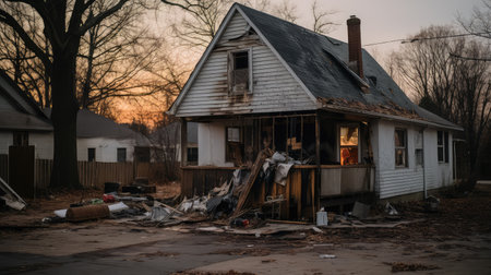 derelict abandon houseの素材