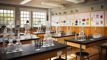 bunsen chemistry classroomの素材