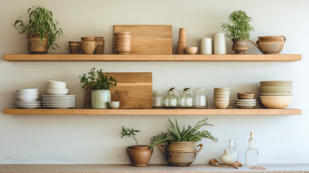 vintage kitchen open shelvingの素材