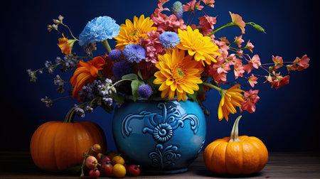 vase blue pumpkinの素材